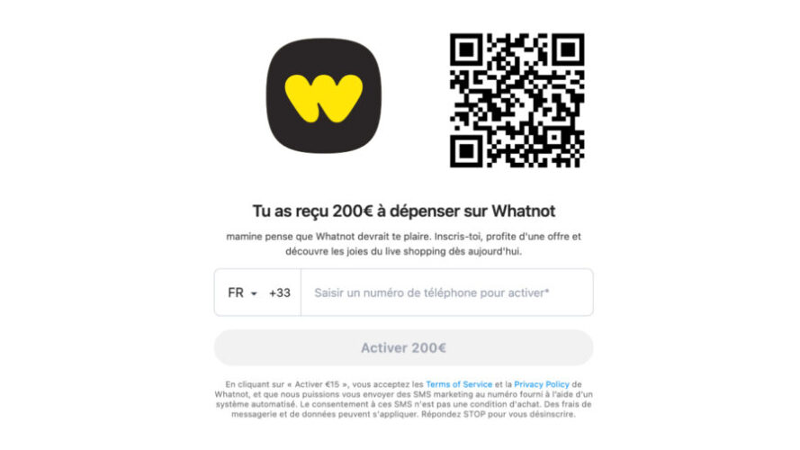 Code promo de parrainage Whatnot